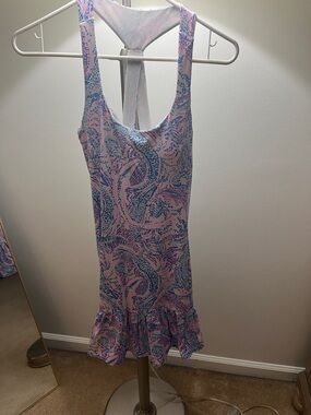 Pink and Blue Lilly Pulitzer Luxletic  Racerback Dress small